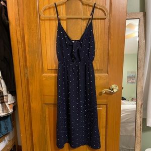 Navy Blue Polkadot Sundress
